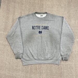 vintage Norte Dame fighting‎ irish sweatshirt mens 2xl gray 1990s LEE NCAA